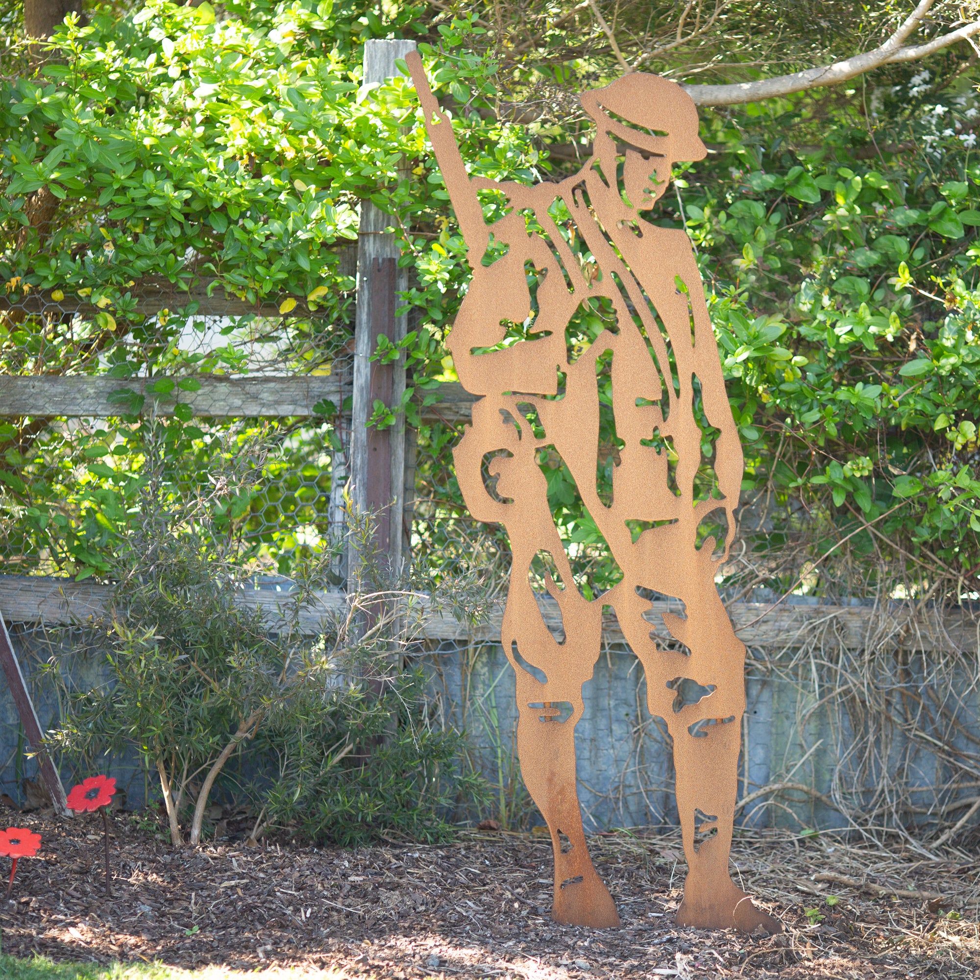 Standing soldier anzac gravelly beach metalworks