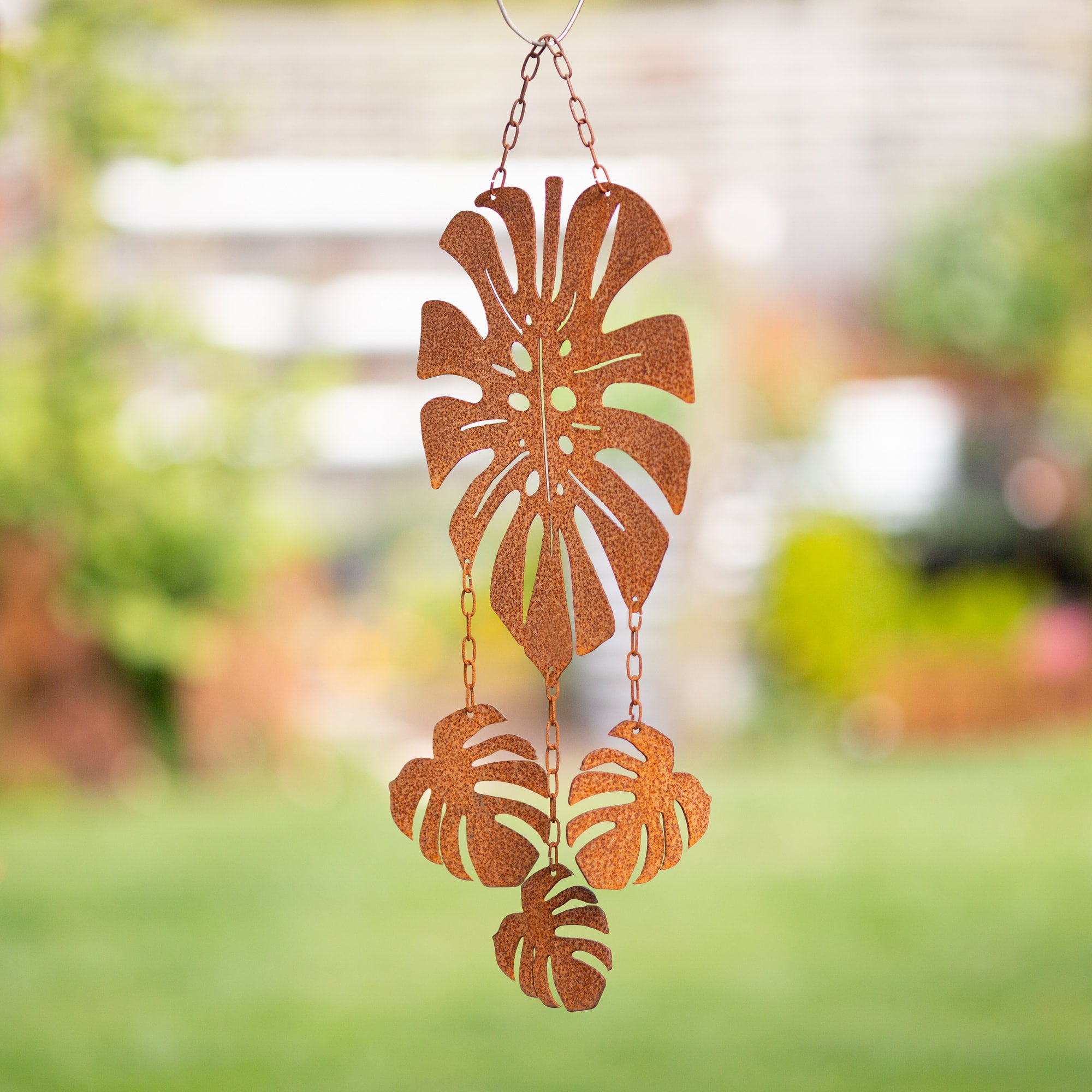rusty garden metal art sculpture wind chime Gravelly Beach Metalworks