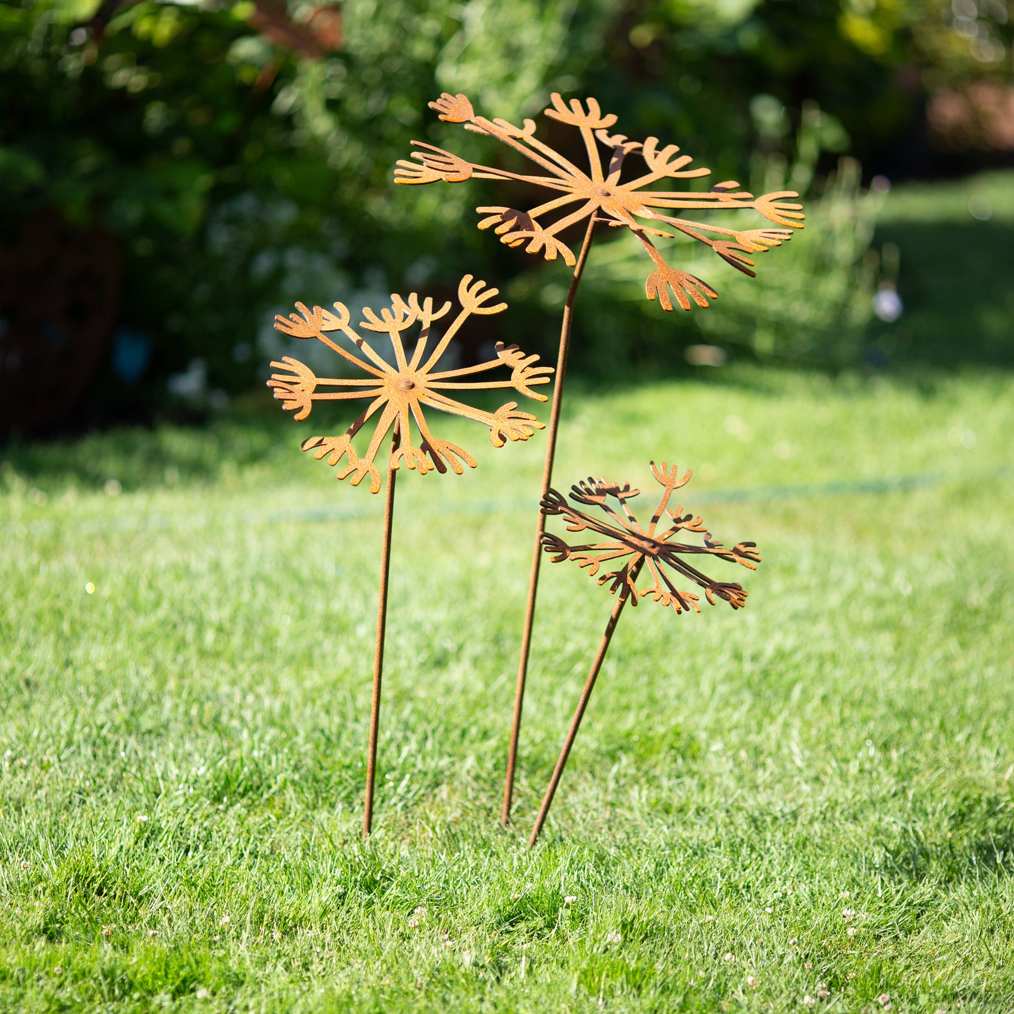 Dandelions Flower Large Metal Art Sculpture Garden Gravelly Beach