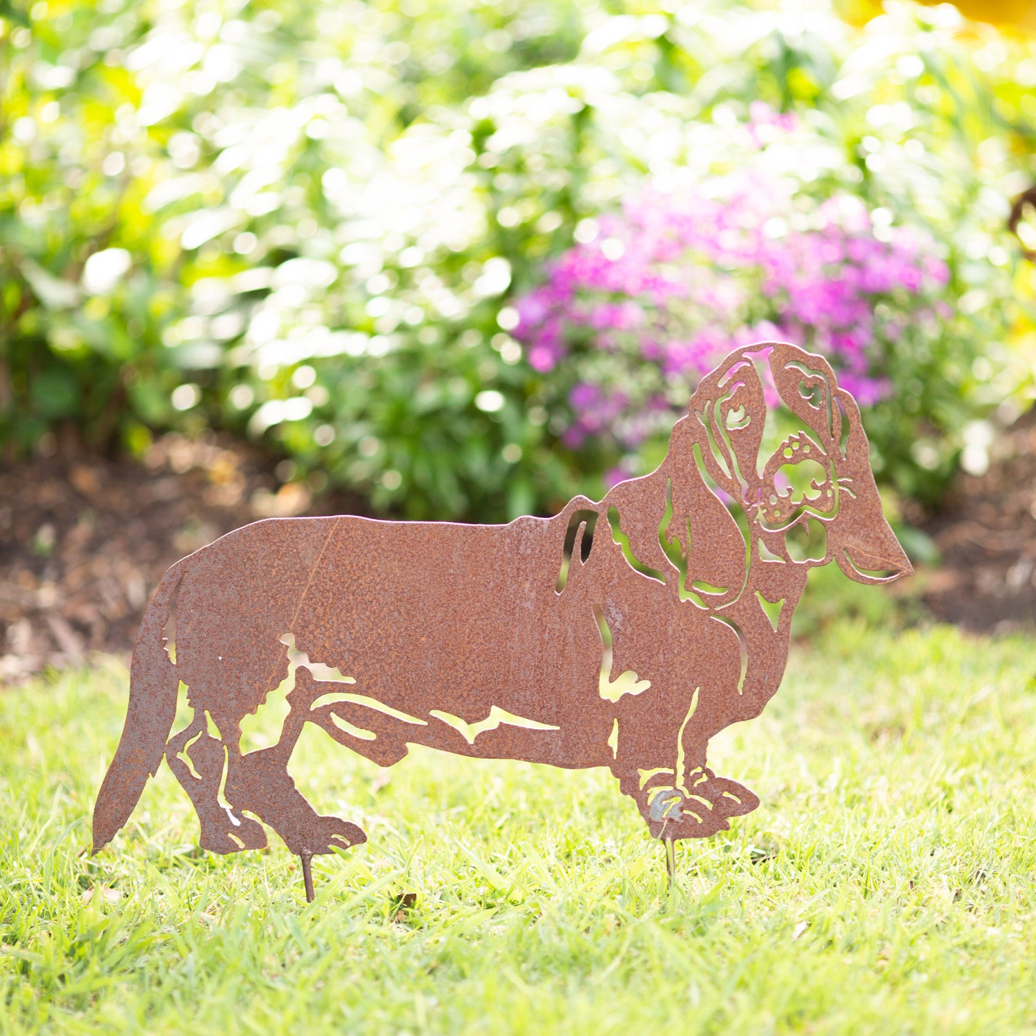 Pet Dog Garden Rusty Metal Art Gravelly Beach Metalworks